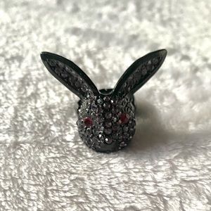 crystal rabbit stretch ring
